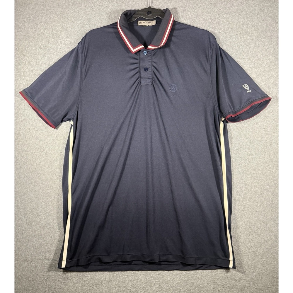G/FORE Men's Navy Blue Golf Polo Shirt Size L